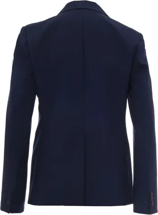 Max Mara Womens Blazer Lamine Blue Jacket