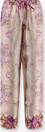 Pierre-Louis Mascia Pantaloni in seta con stampa multicolor all-over - PIERRE-LOUIS MASCIA - gender_Woman