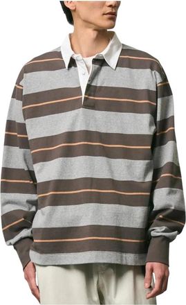 Gramicci Langdon Rugby Shirt - Heren - Polos - Grijs - L - Katoen - Tops