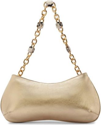 Arezzo Small Luna Baguette Leather Shoulder Bag in Platino at Nordstrom
