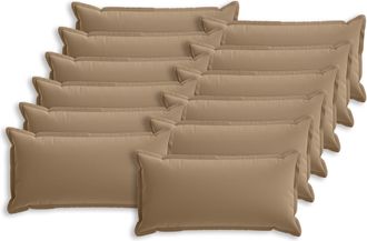 vidaXL Funda De Almohada 12 Uds. Houten Gris Topo 40 X 80 Cm Poli&eacute;ster Vidaxl