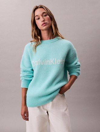 Calvin Klein Jersey Con Logo De Mezcla De Alpaca