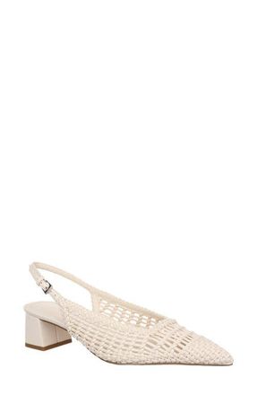 Nordstrom Dextra Slingback Heel Pump in Beige Pearled at Nordstrom, Size 6.5