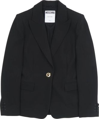Moschino Blazers - Dames - Blazers - Zwart - XL - Leer - Jassen