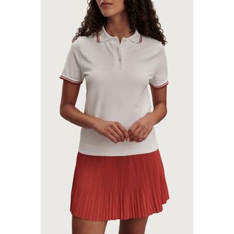 Varley Mickey Seamless Performance Polo in White at Nordstrom, Size X-Small