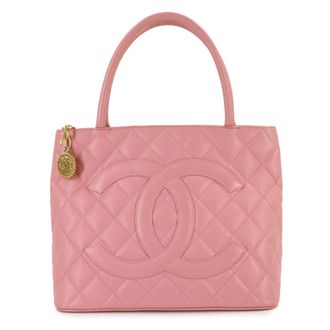 Chanel Pink Grained Calfskin Handbag Tote Bag (Pre-Owned)