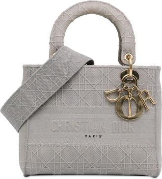 Dior Pre-owned Dior Medium Canvas Cannage Lady D Lite 50-MA-0220