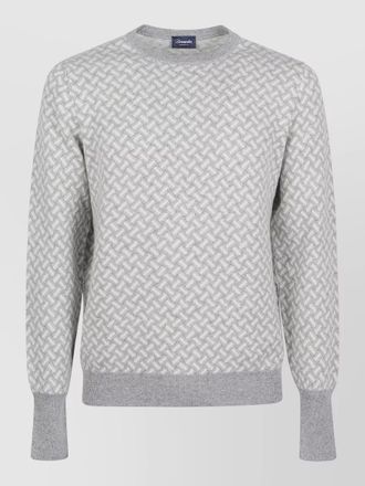 Drumohr long sleeve crew neck knitwear biscottino