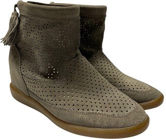 Isabel Marant Womens Suede Basley Tassel Bootie (Authentic Pre-Loved)