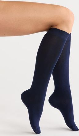Nordstrom Assorted 2-Pack Everyday Flat Knit Knee High Socks in Navy Multi Pk at Nordstrom, Size 9-11