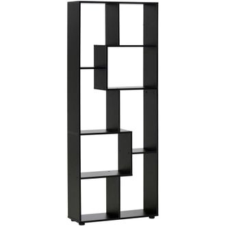 HOMCOM Homcom - 7-Tier Bookshelf w/ Melamine Surface Foot Pads Anti-Tipping for Home Black