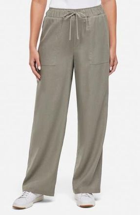 Three Dots Linen Wide Leg Pants in Vetiver at Nordstrom Rack, Size X-Large