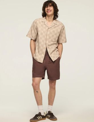Lucky Brand Mens 6 Inch Linen Pull On Short