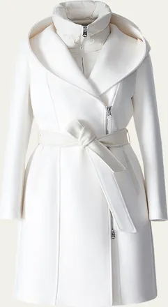 Mackage Shia 2-in-1 Double-Face Wool Coat with Removable Bib