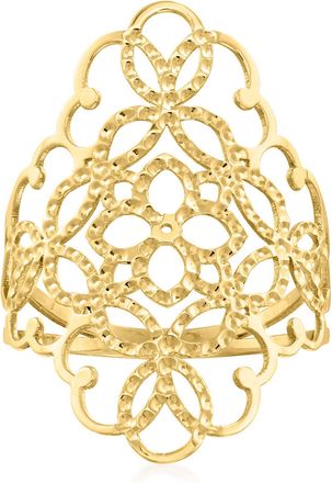 Ross-Simons Italian 14kt Yellow Gold Filigree Ring