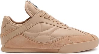 Chlo&eacute; Kick Panelled Leather Sneakers - Tan - 38 (IT38 / UK5)