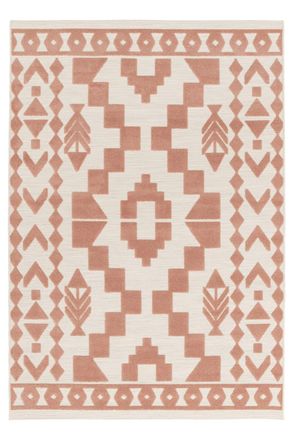 AFK Living Alfombra de estilo &eacute;tnico con efecto esculpido 120 x 170 cm