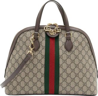 Gucci Gg Supreme Ophidia Dome Satchel (Authentic Pre-Loved)