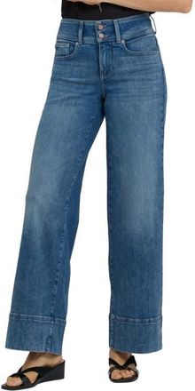NYDJ Teresa Wide Hem Wide Leg Jeans in Breezy Palms at Nordstrom, Size 14P