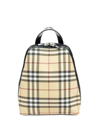 Burberry 2000 small checkered backpack - Neutrals