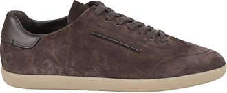 Ermenegildo Zegna Triple Stitch Soft Suede Calf Leather Low-Top Sneakers