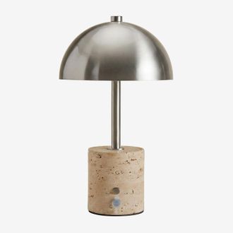 Sklum Lampada Da Tavolo Led Wireless In Ferro E Pietra Naturale Nicolas Sklum