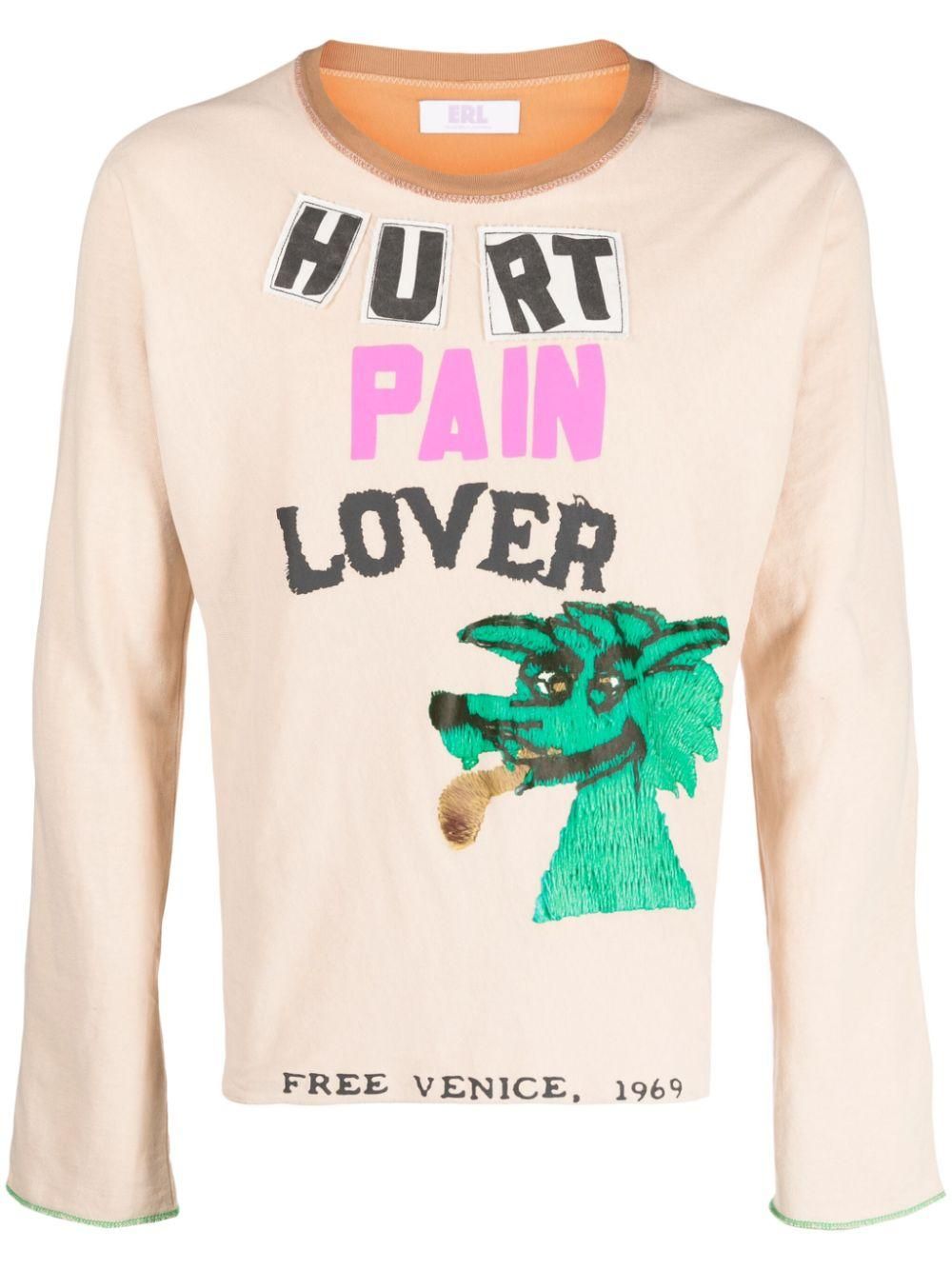 ERL ロンＴ L ERL ロゴ ロングTシャツ | グレー | FARFETCH JP
