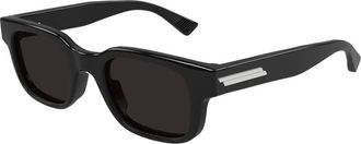 Bottega Veneta Zwart/Grijs Zonnebril Bv 1411S - Heren - Zonnebrillen - Zwart - 49 MM - Accessoires