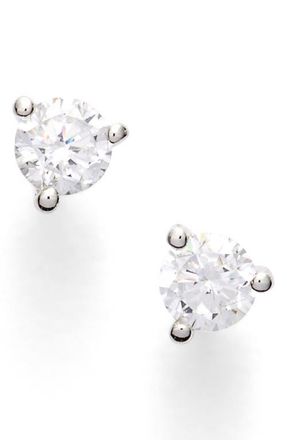 Nordstrom Cubic Zirconia Stud Earrings -.25ct. in Platinum at Nordstrom