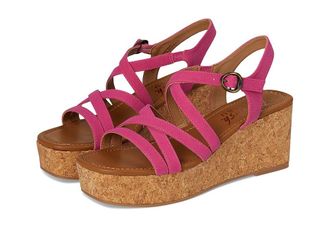 Blowfish Aurora Strappy Sandals Womens Sandals Fuchsia Suede : 6.5 M, Faux Leather