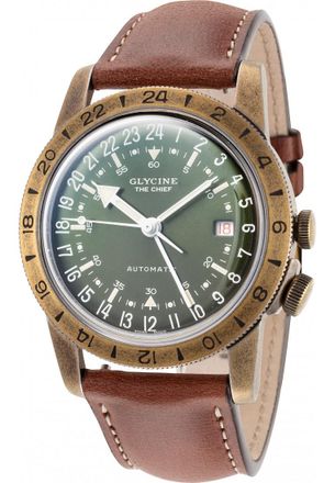 Glycine GL0307 Mens Airman The Chief Watch - Brown - One Size
