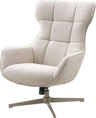 Moloo Chaise Longue Turin sill&oacute;n giratorio tapizado en tela beige