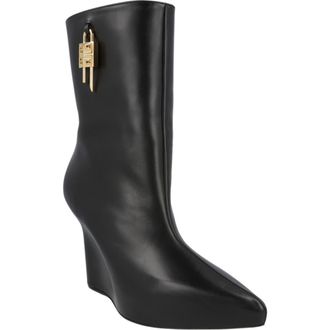 Givenchy G-Lock Leather Wedge Boot in Black at Nordstrom Rack, Size 7Us / 38Eu