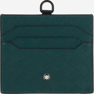 Montblanc Mens 6 Compartments Card Case Black Leather Accessory