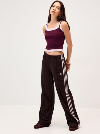 adidas Womens Three stripes wide-leg track pant