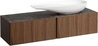 Laufen Il Bagno Alessi Cajonera, Encimera De Piedra Marrone - Laufen