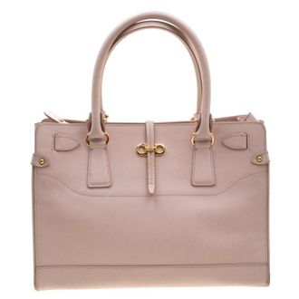 Ferragamo Blush Pink Leather Small Briana Tote