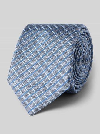 Willen Krawattenfabrik Krawatte aus reiner Seide mit Logo-Patch 6,5cm in Bleu, Größe 1