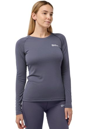 Jack Wolfskin Langarmshirt JACK WOLFSKIN INFINITE LIGHT LS W, Damen, Gr. L (42/44), grau (graphite), Obermaterial: 100% Polyester, Shirts Langarmshirt