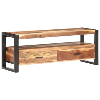 Berkfield Home TV Cabinet 120x35x45 cm Solid Wood with Honey Finish in Brown | Size: 120 x 35 x 45 cm