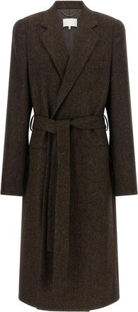 Maison Margiela Dark Brown Notched Lapel Coat