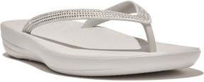 FitFlop iQushion Splash Crystal Flip Flop in Tiptoe Grey at Nordstrom Rack, Size 10