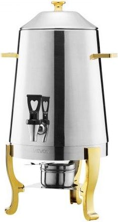 OEM Dispensador De Bebidas De Acero Inoxidable, 13 L, Con Quemador De Alcohol, Para T&eacute; Helado, Jugo O Agua, Ideal Para Restaurantes, Hoteles Y Fiestas, F&aacute;