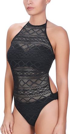 Freya Womens Sundance High Neck Swimsuit - Black Polyamide - Size 32D