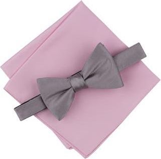 Original Penguin Textured Satin Bow Tie & Pocket Square Set in Light Pink at Nordstrom Rack