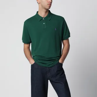 Polo Ralph Lauren Forest green cotton Custom Slim-Fit polo shirt