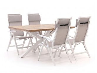 Bellagio la vita attrattiva Bellagio Lugo/Montorio 160cm dining tuinset 5-delig verstelbaar