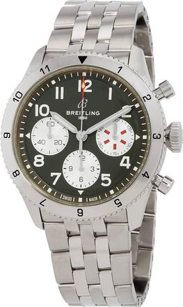 Breitling Classic Avi 42 Curtiss Warhawk Chronograph Automatic Green Dial Mens Watch A233802A1L1A1