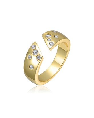 Rachel Glauber 14K Plated Cz Band Ring