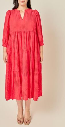 English Factory Tiered Midi Dress at Nordstrom, Size 1X